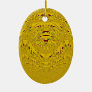 Décoration En Céramique Design motif en tête de Lion d'or