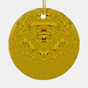 Décoration En Céramique Design motif en tête de Lion d'or