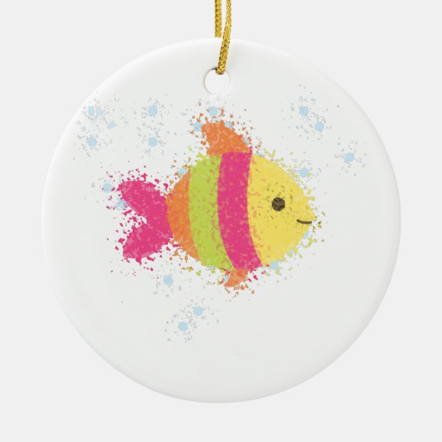 Décoration En Céramique Dessin animé de poisson mignon (Devant)