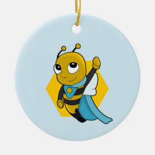 Décoration En Céramique Dessin animé de super-héros abeille