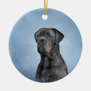 Décoration En Céramique Dessin de Cane Corso - Mastiff italien