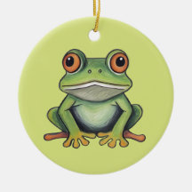 Dessin de grenouille au crayon de couleur