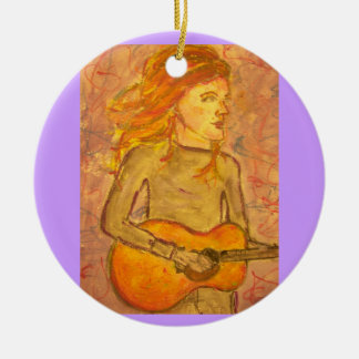 Décoration En Céramique dessin de guitare acoustique