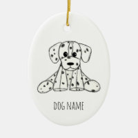 Dessin simple de contour de chien en peluche dalma