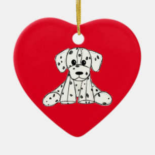 Décoration En Céramique Dessin simple de contour de chien en peluche dalma