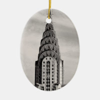 Dessus de Chrysler construisant NYC - B&W