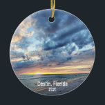 Décoration En Céramique Destin Beach Personnaliser vos propres photos 2 cô<br><div class="desc">Si vous avez voyagé à la plage de Destin en Floride cette année, vous voudrez vous souvenir du voyage avec ce cadeau unique de Noël personnalisé souvenir voyage ornement souvenir avec deux de vos propres photos! Facile à customiser avec votre propre photo de plage Destin et la date de voyage...</div>
