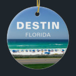 Décoration En Céramique Destin Florida Beach Photographie Balnéaire<br><div class="desc">Une magnifique photo de plage prise dans une destination de vacances balnéaire préférée pour les Floridiens : Destin, Floride. La belle eau bleue turquoise de l'océan à Sandestin rencontre le bord de mer sablonneux pour la photo de paysage de l'île parfaite. Vendez ces adorables ornements à la typographie blanche audacieuse...</div>