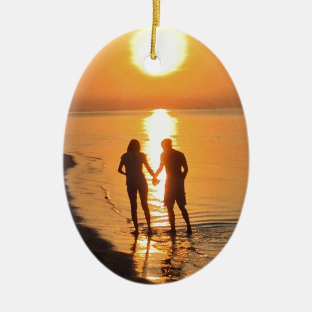 Décoration En Céramique Deux amants au lever de soleil (Devant)