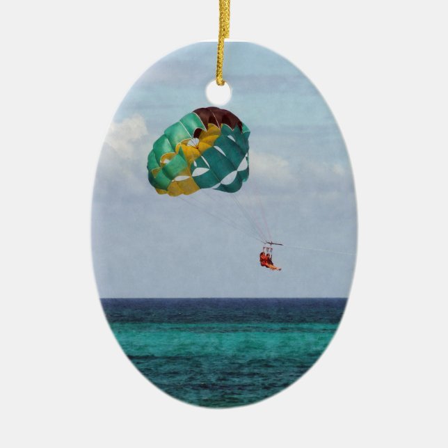 Décoration En Céramique Deux femmes en parasailing aux Bahamas (Devant)