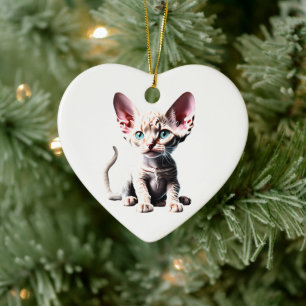 Décoration En Céramique Devon personnalisé Rex Kitten