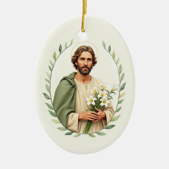 Décoration En Céramique Dévotion catholique de Saint Joseph (Devant)