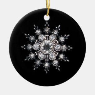 Décoration En Céramique Diamant Avril Cristal Birthstone Snowflake Jewel