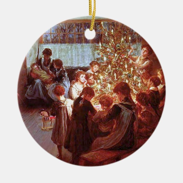 Décoration En Céramique Dîner de Noël (Devant)