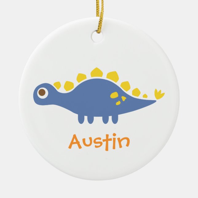 Décoration En Céramique Dinosaure bleu mignon de Stegosaurus pour la pièce (Devant)