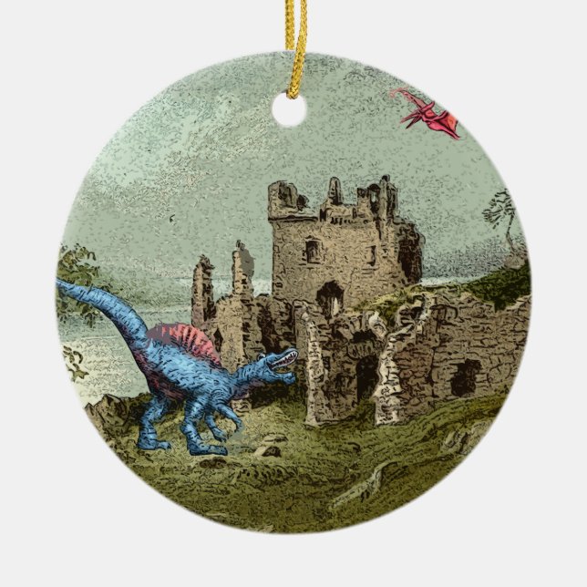 Décoration En Céramique Dinosaures D'Ecosse 1895 (Devant)