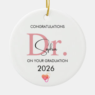 Décoration En Céramique Diplômé de Médecine Personnalisé Nom Promotion 202