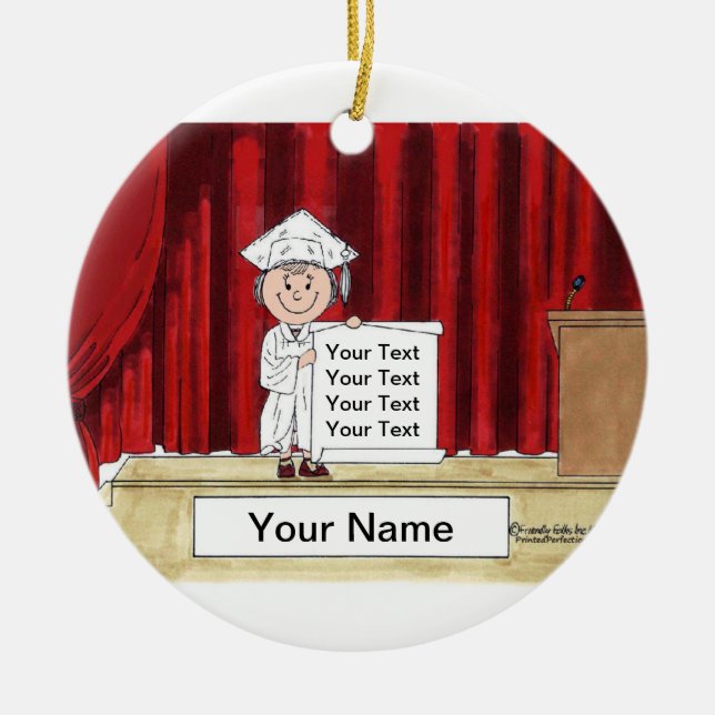 Décoration En Céramique Diplôme - Femme (Devant)