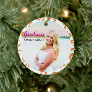 Décoration En Céramique Diplôme Leopard Jalon Ornament