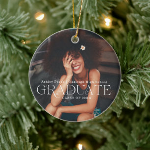 Décoration En Céramique Diplômé Sentiments photo Keepsaké Noël