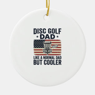 Décoration En Céramique Disc Golf Papa Drapeau Vintage Design de T-shirt D