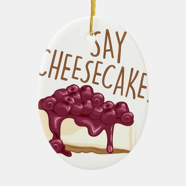 Décoration En Céramique Dites le gâteau au fromage (Devant)