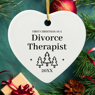 Décoration En Céramique Divorce Thérapeute Nouvel emploi Noël