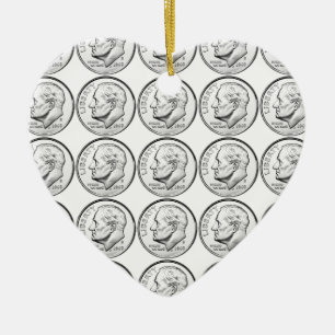 Décoration En Céramique Dixième de dollar des Etats-Unis Roosevelt