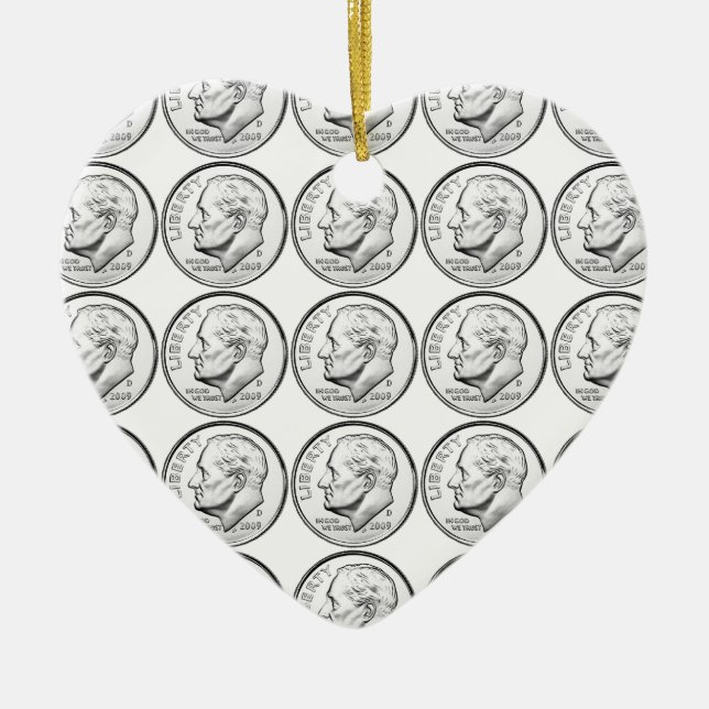 Décoration En Céramique Dixième de dollar des Etats-Unis Roosevelt (Devant)