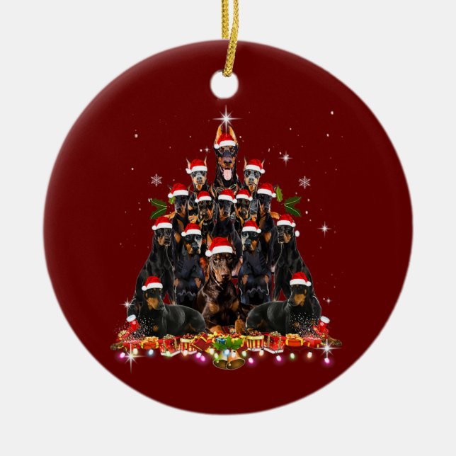 Décoration En Céramique Doberman Pinscher Dog (Devant)