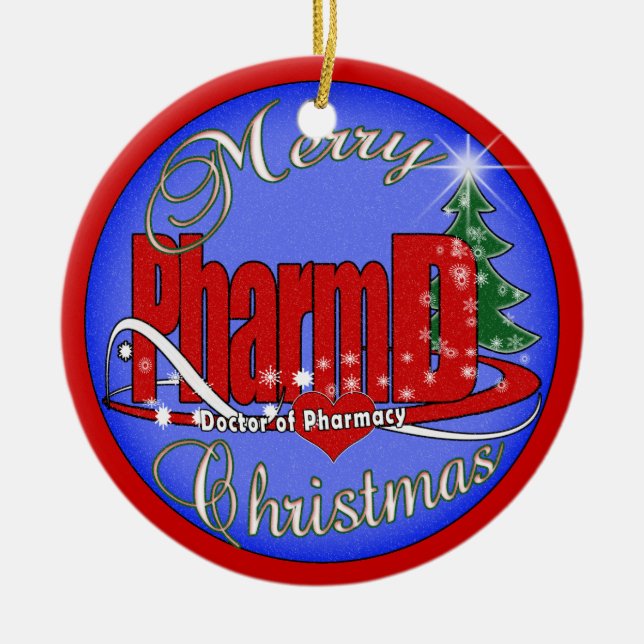 Décoration En Céramique DOCTEUR d'ORNEMENT du PharmD CHRITMAS de PHARMACIE (Devant)