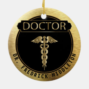 Décoration En Céramique Docteur 👨  ⚕️ - UpScale Black and Gold