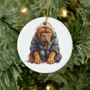 Décoration En Céramique Dogue de Bordeaux Chien personnalisé