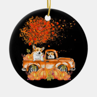 Décoration En Céramique Don de chien | Citrouilles de chiens de Corgi