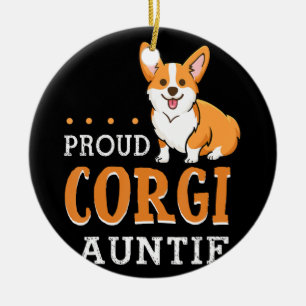 Décoration En Céramique Don de chien   jolie tante corgi drôle
