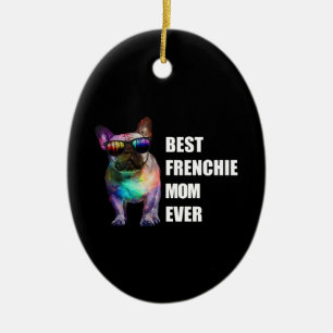 Décoration En Céramique Don de chien Meilleure maman française jamais