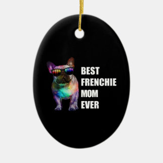 Décoration En Céramique Don de chien | Meilleure maman française jamais