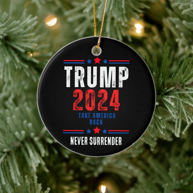 Décoration En Céramique Donald Trump 2024 redonne l'élection américaine (Arbre)