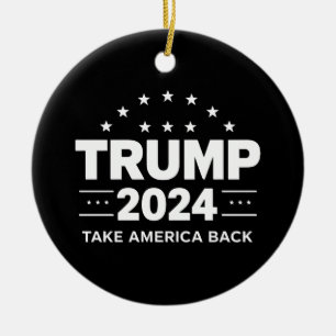 Décoration En Céramique Donald Trump 2024 Reprenez l'Amérique Élection