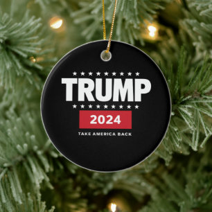 Décoration En Céramique Donald Trump 2024 Reprenez l'Amérique Élection