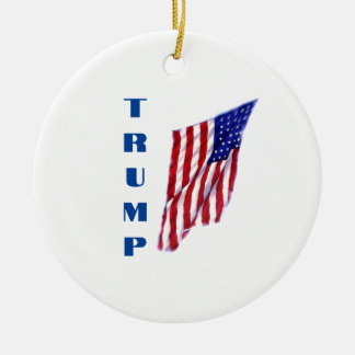 Décoration En Céramique Donald Trump American Flag Pop Art