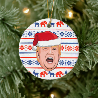 Décoration En Céramique DONALD TRUMP Noël