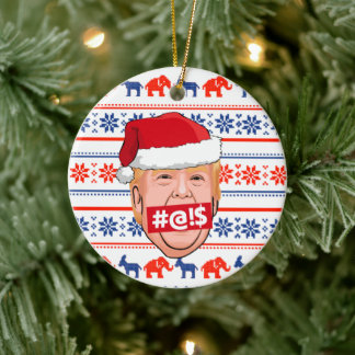 Décoration En Céramique DONALD TRUMP Noël en colère