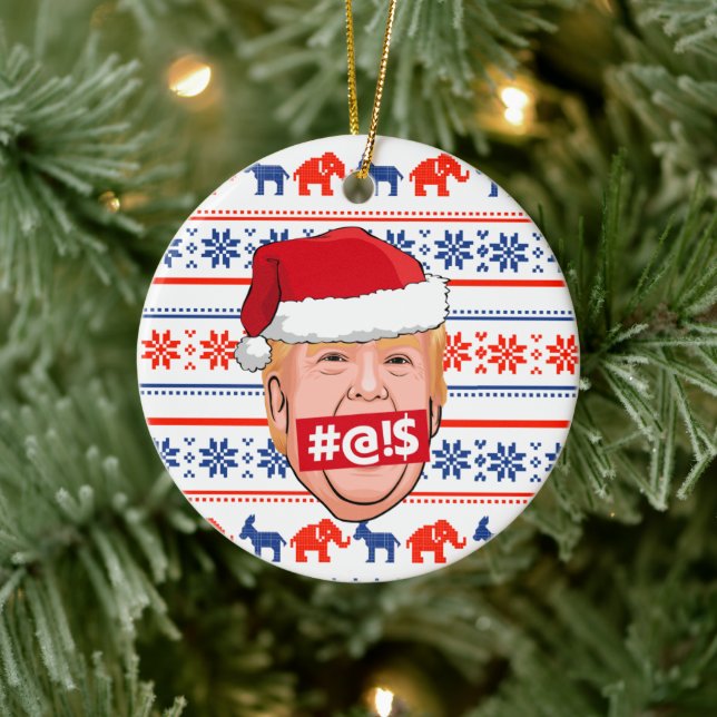 Décoration En Céramique DONALD TRUMP Noël en colère (Arbre)