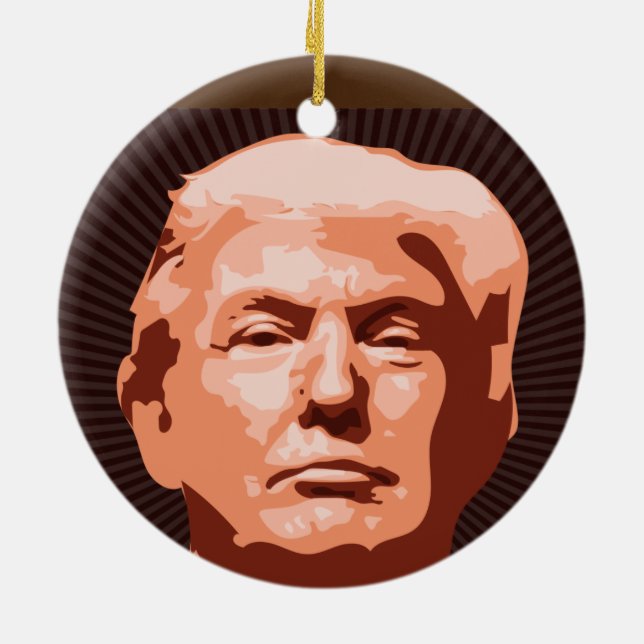 DÉCORATION EN CÉRAMIQUE DONALD TRUMP ORNAMENT DE NOËL (Dos)