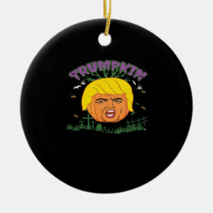 Décoration En Céramique Donald Trumpkin Rendre Halloween grand à nouveau A