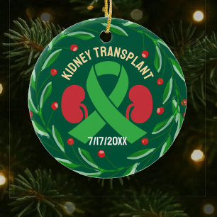 Décoration En Céramique Donateur de greffe de rein Bénéficiaire Noël