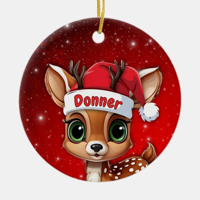 Décoration En Céramique Donner bébé cerf, faon, biche, renne🦌 🎄 (Devant)