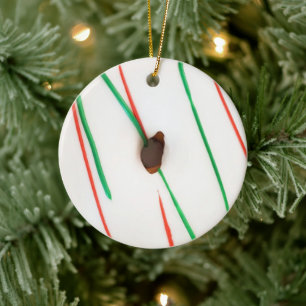 Décoration En Céramique Donut de Noël congelé