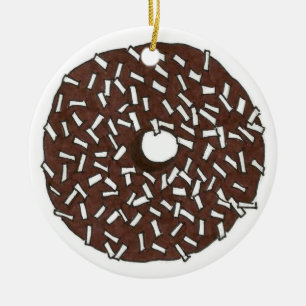 Décoration En Céramique Donut Douze Chocolat noix de coco Pâtisserie
